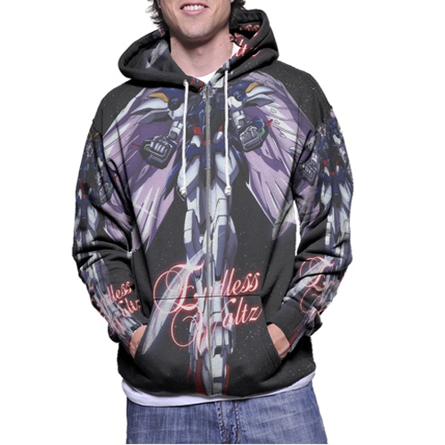 Jaket Hoodie Wings Gundam Endless Waltz Hoodie Fullprint Casual Zipper Hoodie Fullprint New Casual U