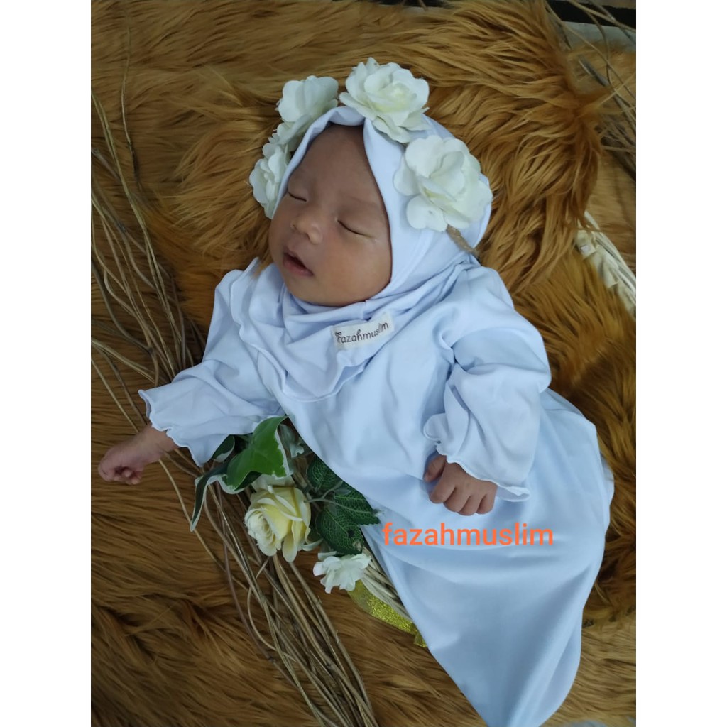 Gamis bayi perempuan newborn aqiqah baju muslim anak