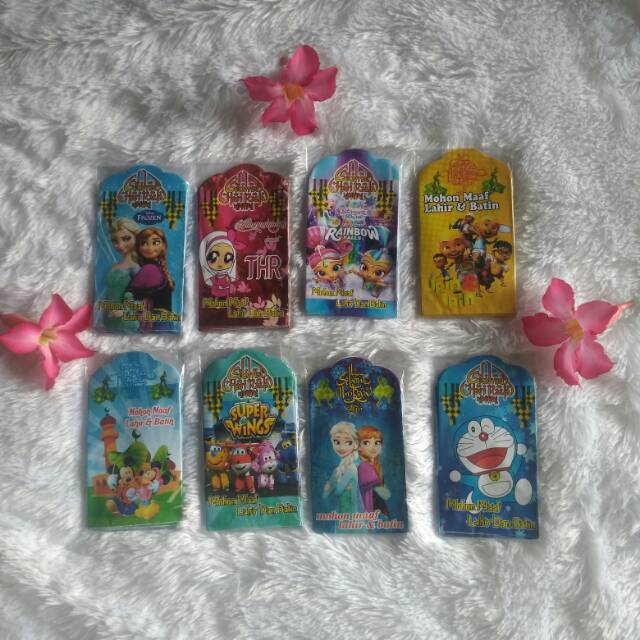 

AMPLOP LEBARAN GLOSSY/ ANGPAU KARAKTER KARTUN ( 1PAK ISI 10BIJI)