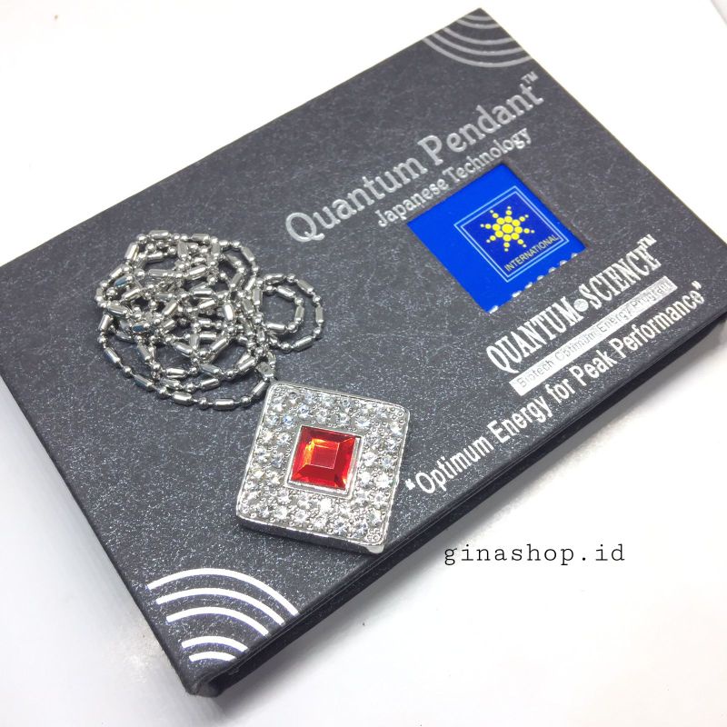 COD✅KALUNG QUANTUM PENDANT kotak PERMATA MERAH TERBARU