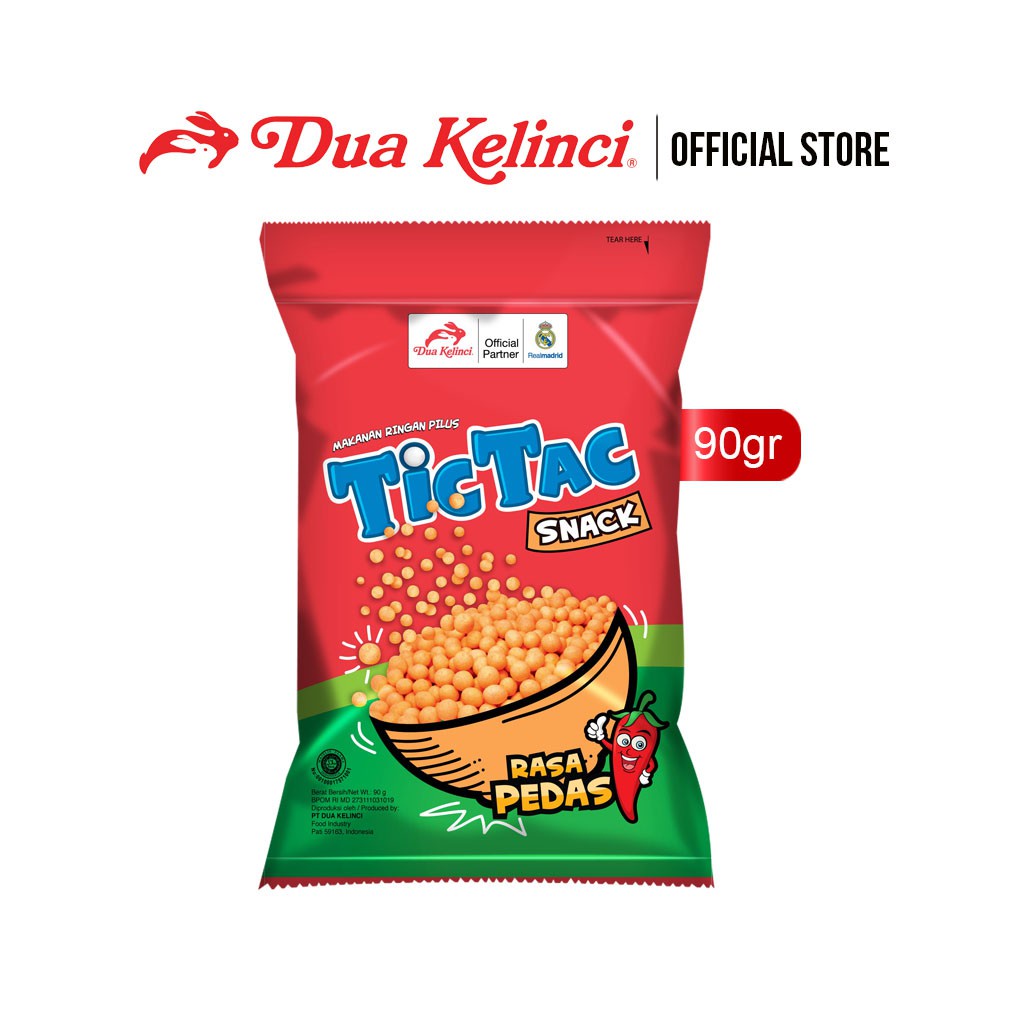 2 Pcs Dua Kelinci TicTac Pedas 90 gram