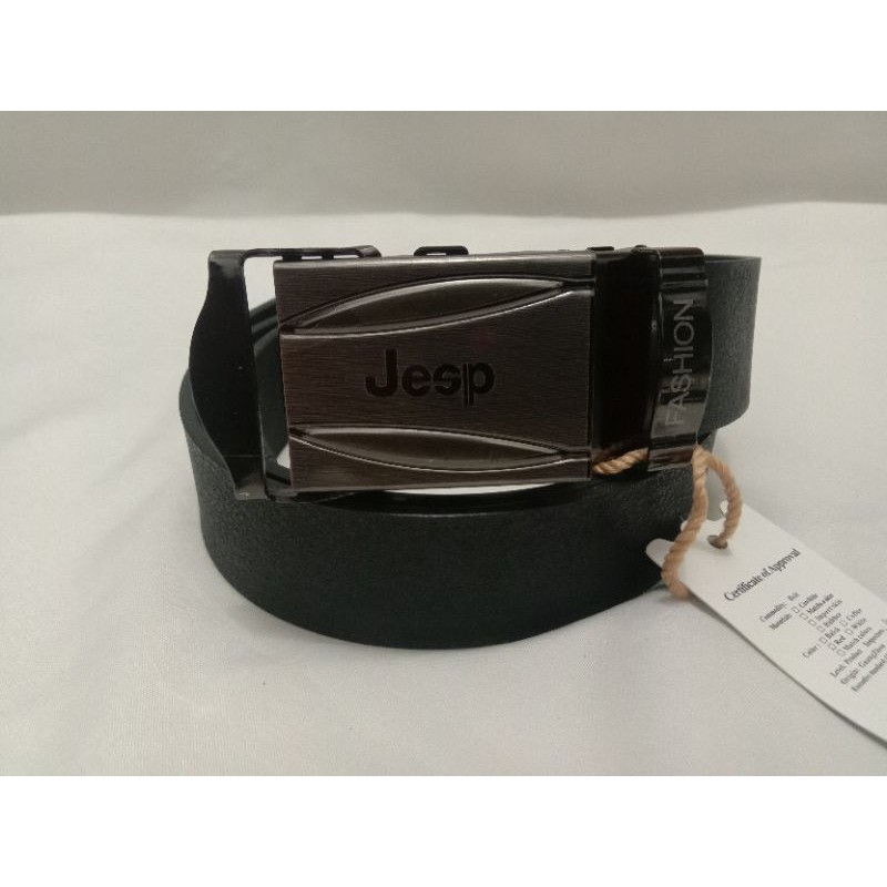 Ikat Pinggang Pria Sabuk Gesper Kulit Sintesis Tebal Men Belt Automatic Buckle Model Jepit