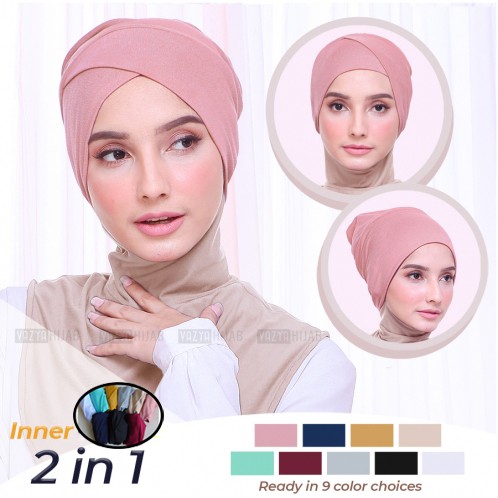 ( BUY 1 GET 1 FREE ) Ciput Arab Silang Terbaru Bahan Kain Jersey Stella Super Kualitas Premium Murah