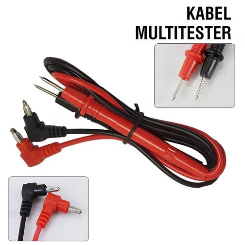 Kabel Multitester Test Lead Probes Avometer Multimeter Jack Tester Tester Merah Hitam Kabel Probe Kecil Runcing Kompatibel Avometer