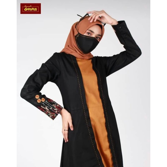 BAJU GAMIS ABAYA DANNIS DEWASA TERBARU ABAYA DEWASA BY DANNIS ORI FREE MASKER GAMIS DANNIS KATUN POL