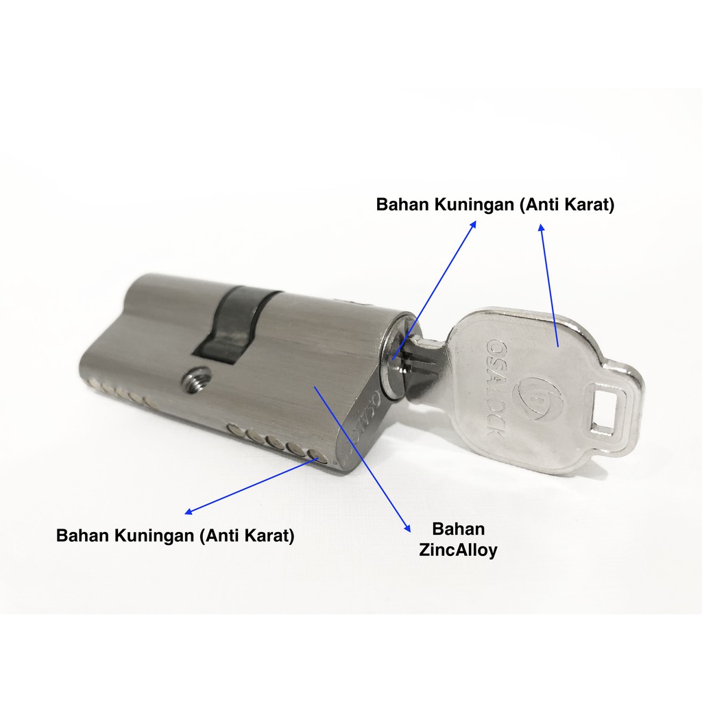 (KOMPLIT) Kunci Pintu / Gagang Pintu / Handle Tanggung Stainless Steel OSALOCK Berbagai Model