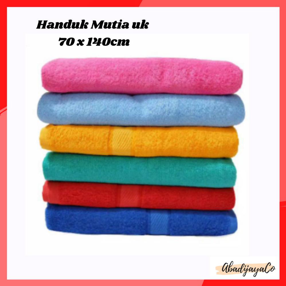 Jual Handuk Mutia Polos Kualitas Hotel Halus Dan Lembut Ukuran Jumbo 70 X 140Cm Diskon