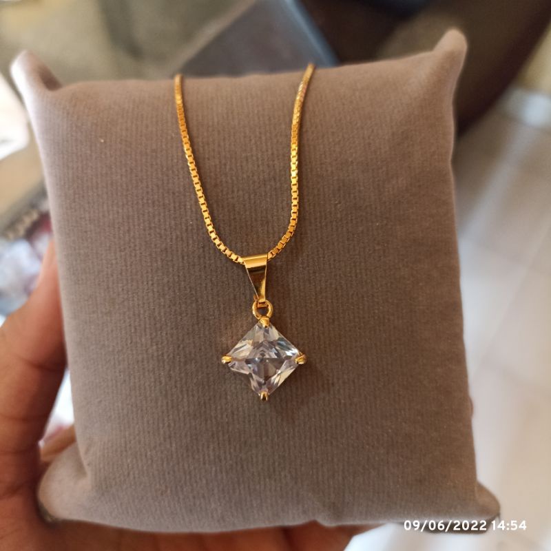 kalung italy yaxiya lapis emas 18k