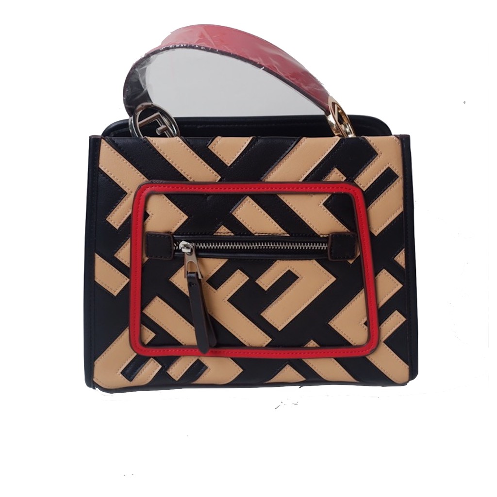 Runaway Handbag Fendi import Large PU embosed F Logo / Tas selempang