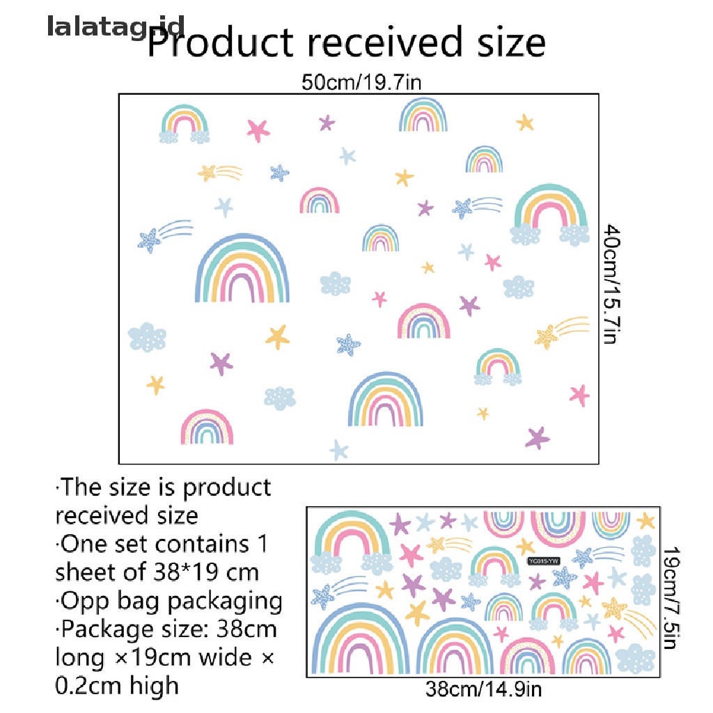 [lalatag] Cartoon Rainbow Cloud Luminous Wall Stickers For Kids Rooms Bedroom [ID]