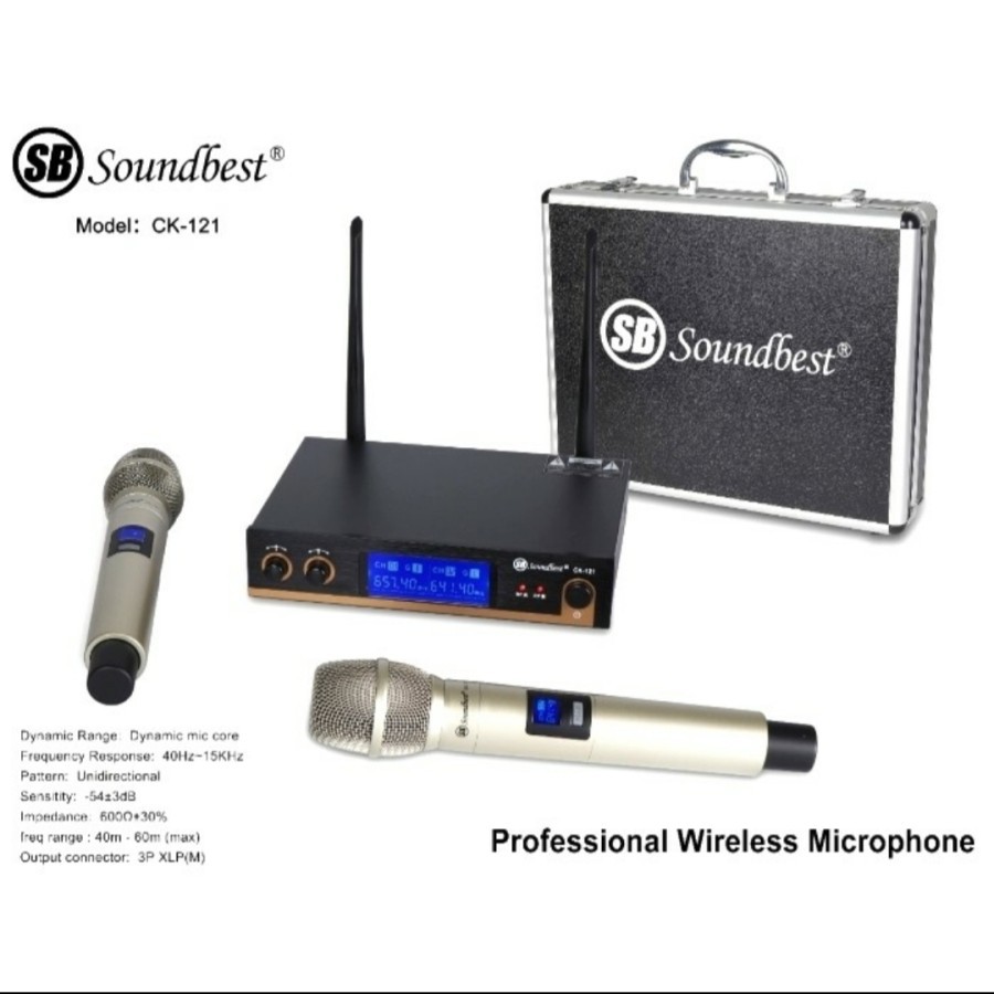 MIC WIRELESS SOUNDBEST CK121 ORIGINAL PLUS HARCASE