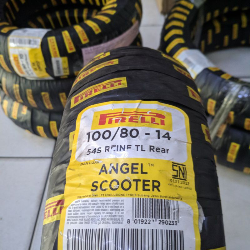 Ban Tubeless Pirelli Angel Scooter 100/80 Ring 14