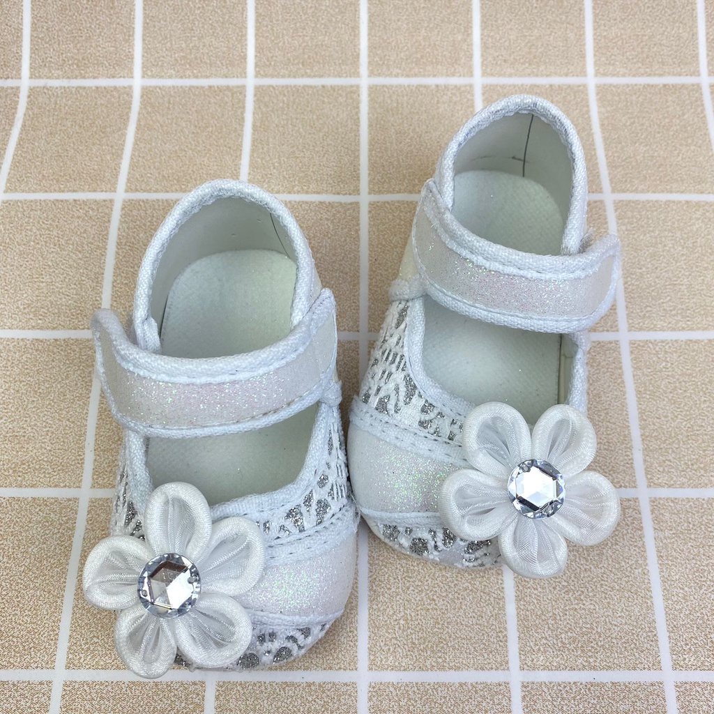 mandirishoestore-SEPATU BABY BAYI PREWALKER BUNGA PESTA ANAK 0-12 BULAN FPY18