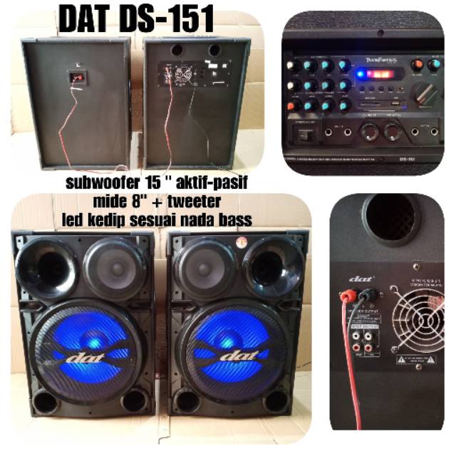 SPEAKER AKTIF DAN PASIF 15 INCH DAT DS 151 SEPASANG