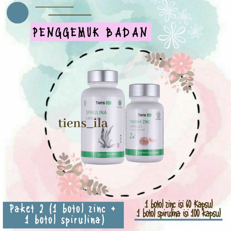 ORIGINAL TIENS | Penggemuk Tiens | Spirulina Tiens | Zinc Tiens | Gemuk Ampuh | Superprotein
