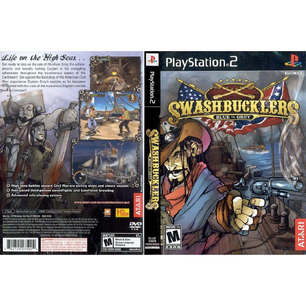 Kaset Ps2 Game Swashbucklers - Blue vs Grey