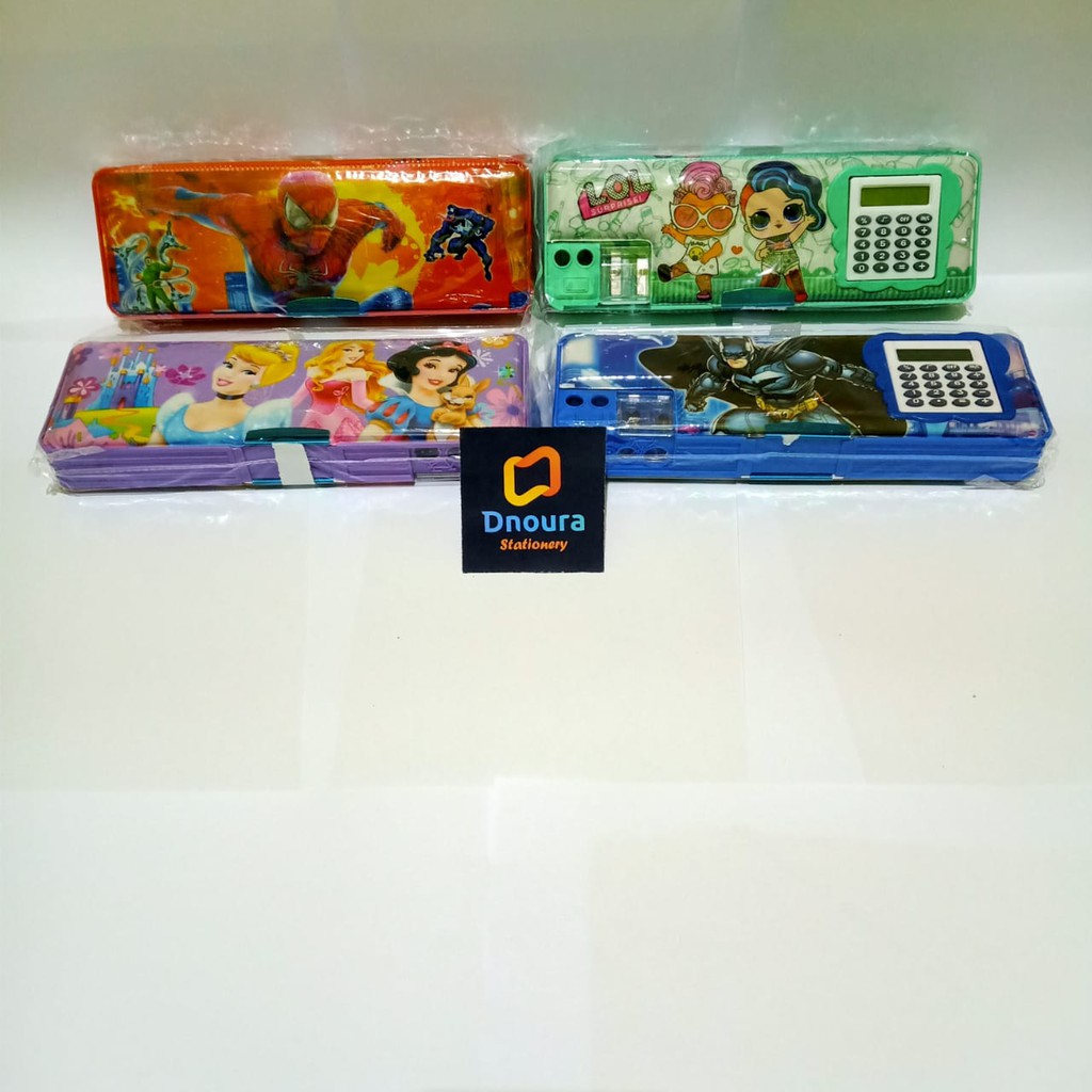

SATUAN ( 1 PCS ) Kotak Pensil Tempat Pensil Magnet Kalkulator Karakter Kartun Fancy