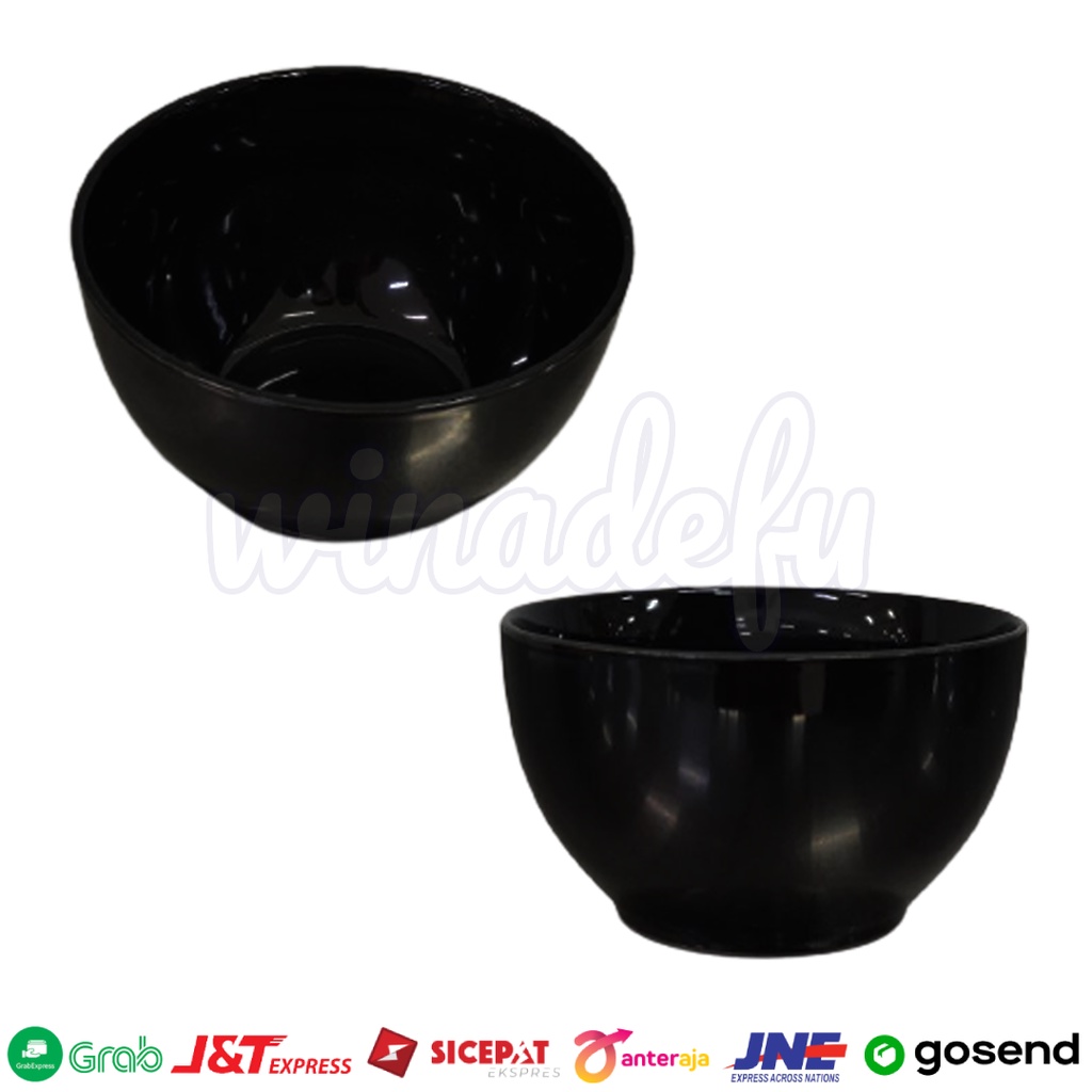 MANGKOK KERAMIK POLOS HITAM 5" DIANTE
