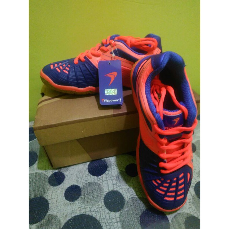 Sepatu Badminton Flypower Mendut 02 OrangeBlue