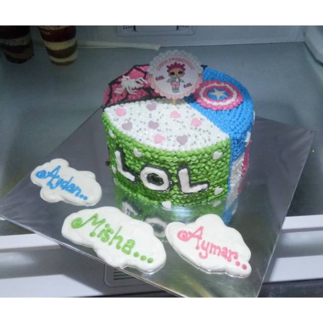 

Cake ultah 3in1
