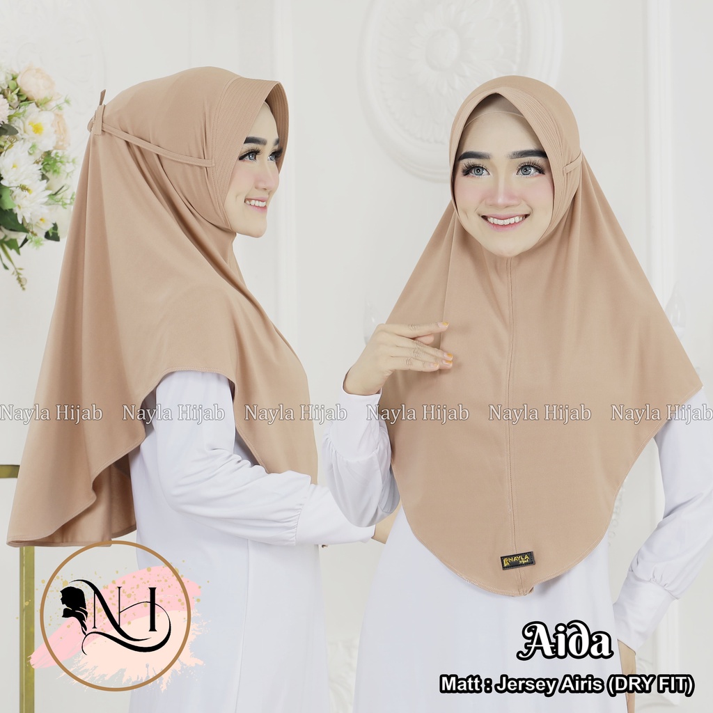 Kerudung Instan Jersey Model Aida Jilbab Instan Pet Tali Jersey Airis Hijab Bergo Terbaru Nayla Hija'b