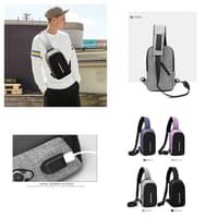 Tas Selempang Pria / Slempang / Sling Bag USB Port Charger (YTR04)