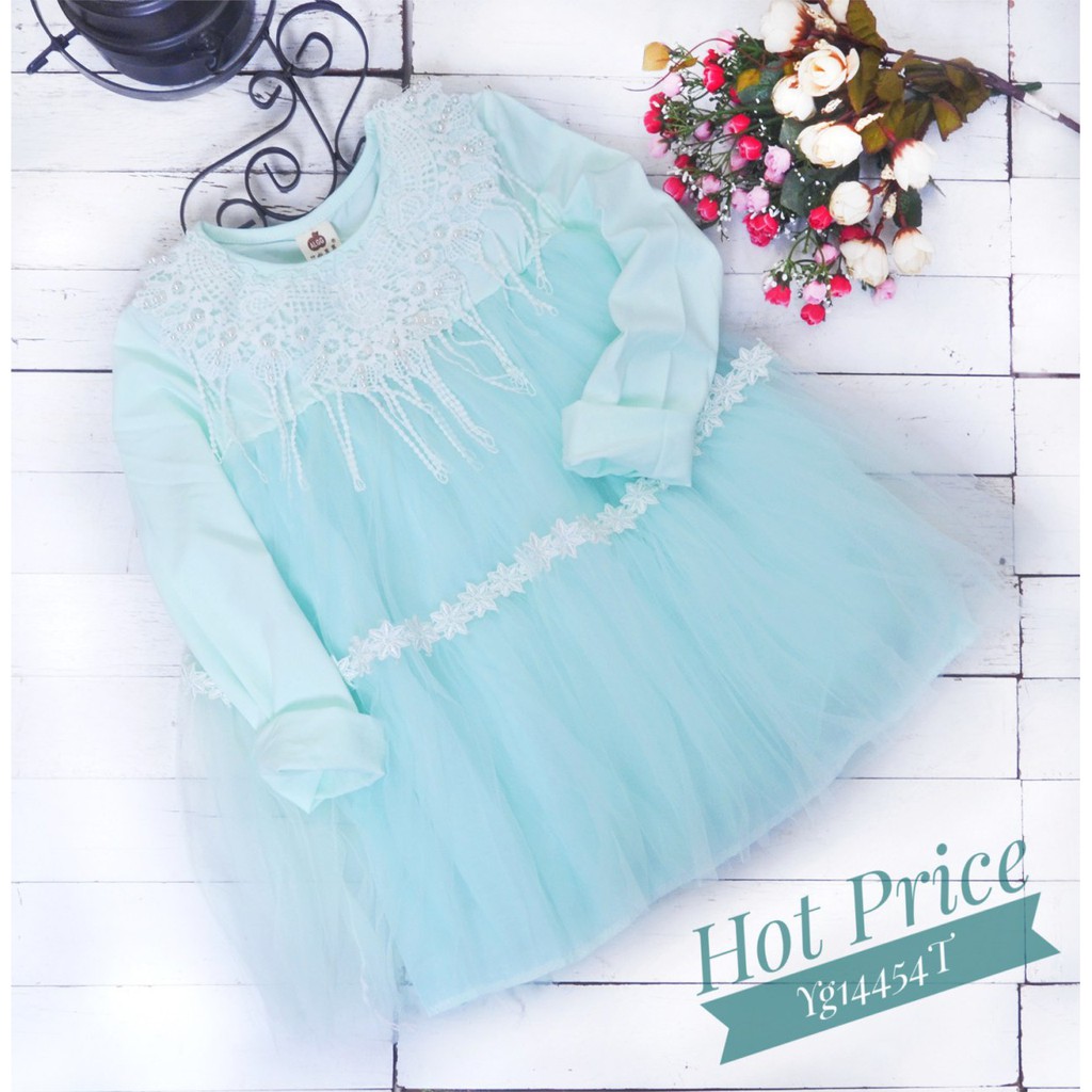 BAJU ANAK TUTU IMPORT LACE PEARL TOSCA