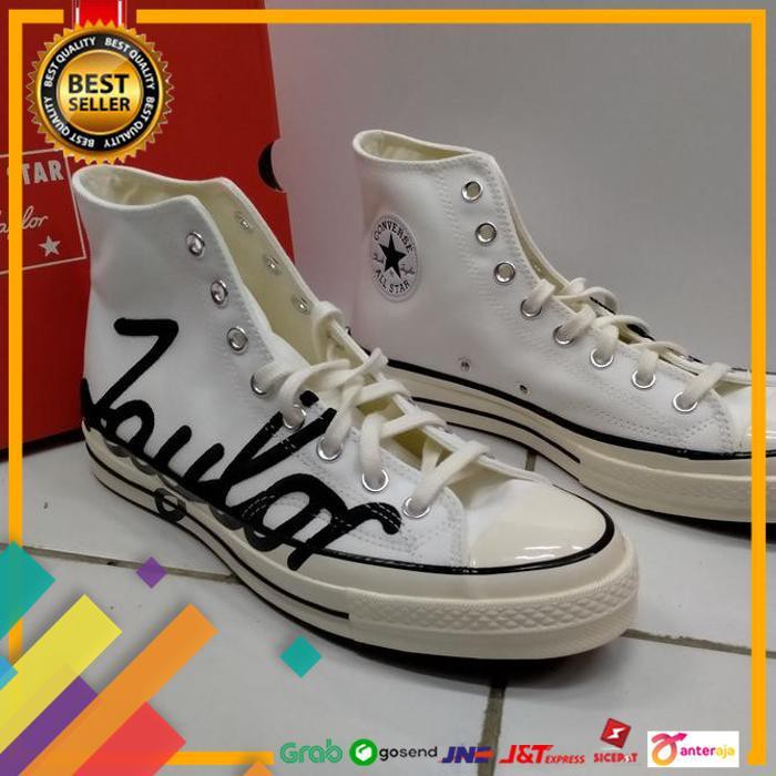 HOT SALE.. SEPATU CONVERSE CHUCK TAYLOR 70S SIGNATURE HI WHITE EGRET 167696C - PUTIH, 40 ..TERMURAH
