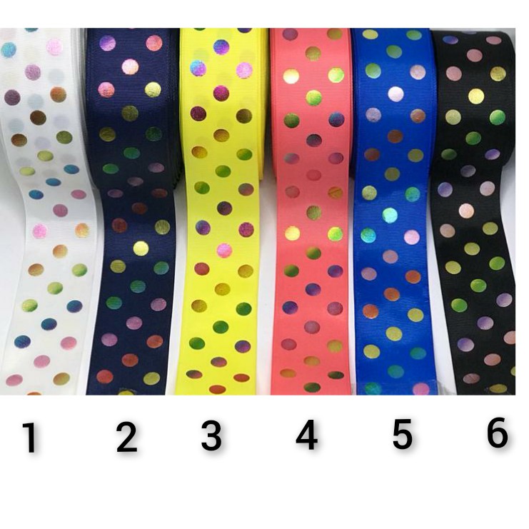 10 YARD &amp; 25 YARD - 5 CM PITA GROSGRAIN MOTIF POLKADOT (2&quot;)