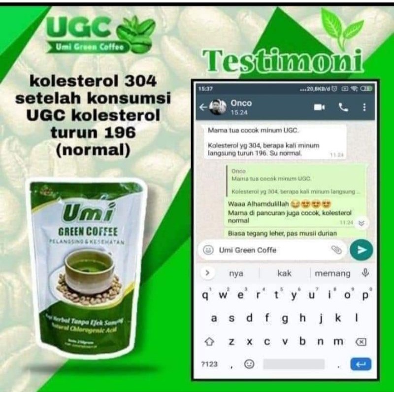 

UMI GREEN COFFEE ASLI 100% ORIGINAL /KOPI HIJAU PEMBAKAR LEMAK / KOPI HIJAU DIET/ KOPI PELANGSING
