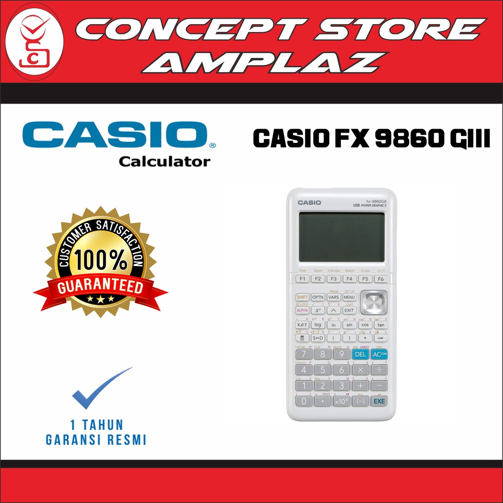 

Casio FX 9860GIII Graphic Calculator . Fx 9860 G III . FX 9860 GIII Original dan Garansi Resmi