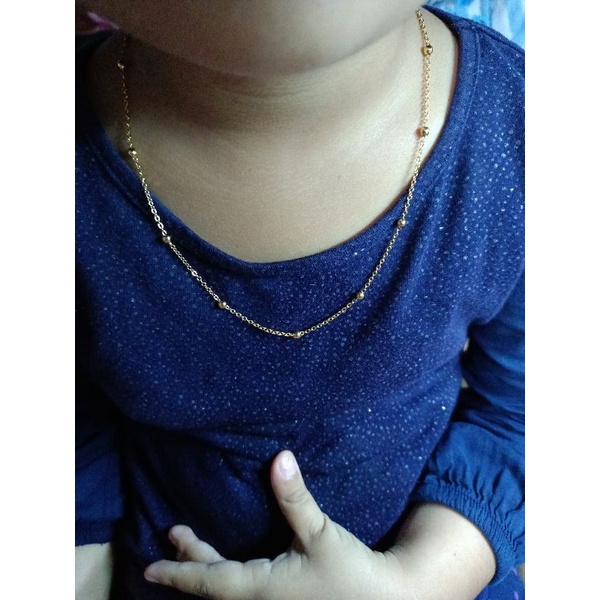 Kalung replika emas, model merica baru,panjang 45cm