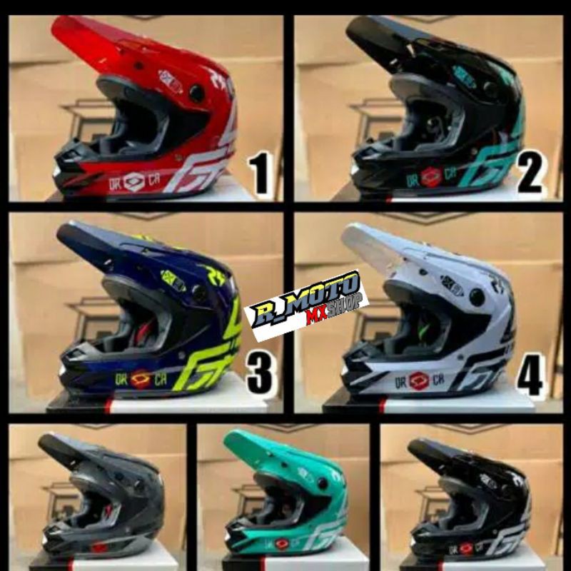 HELM ORCA RSV FULL FACE TRAIL MOTOCROS TRAILL SUPERMOTO