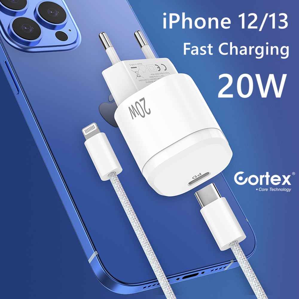 Cortex 20W Q-Mini2.0 Kepala Charger Quick Fast Charging Tipe C Type C PD 20W Android ip11 12 13