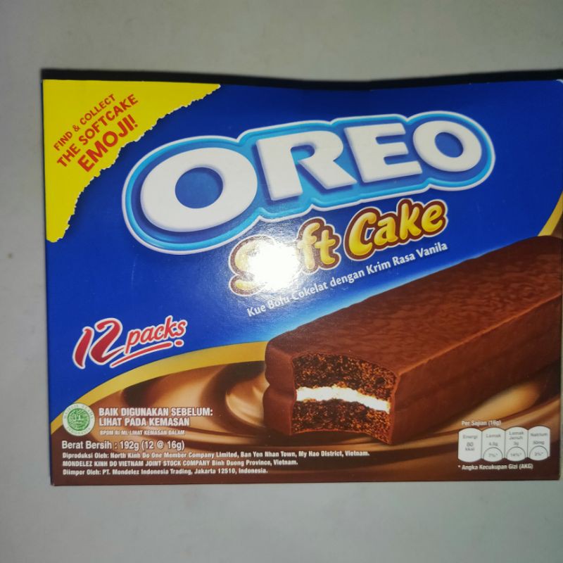 

BOLU OREO SOFT CAKE COKLAT 192g (12x16g) MONDELEZ