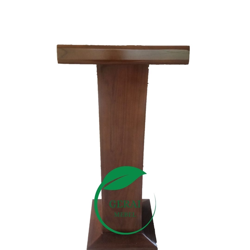 MIMBAR PODIUM KAYU JATI MINIMALIS BERKUALITAS | MIMBAR PIDATO MODERN