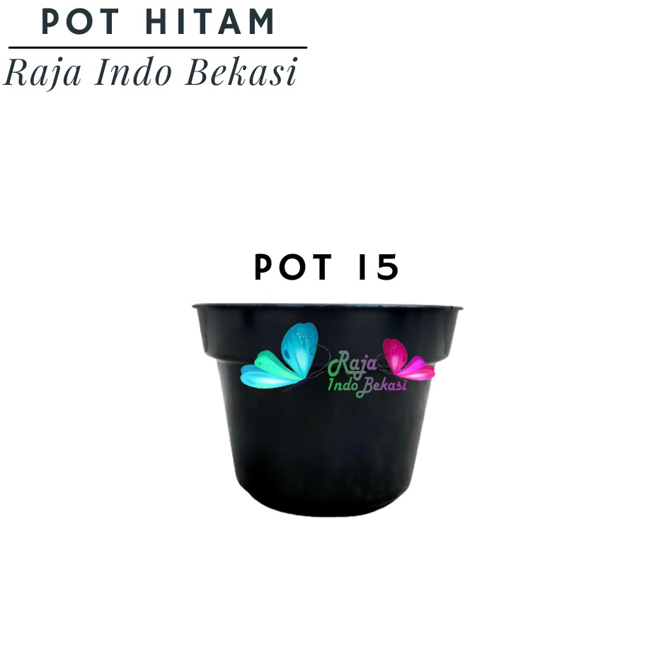 Pot Bunga 15 Hitam Toko Pot Tanaman Hias Grosir Murah Pot Plastik 15 Cm Polos Hitam