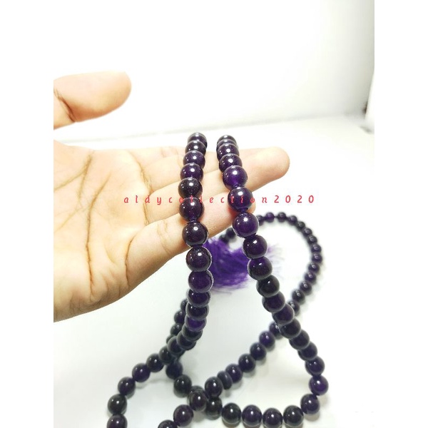 Tasbih Batu Kecubung Asli Natural