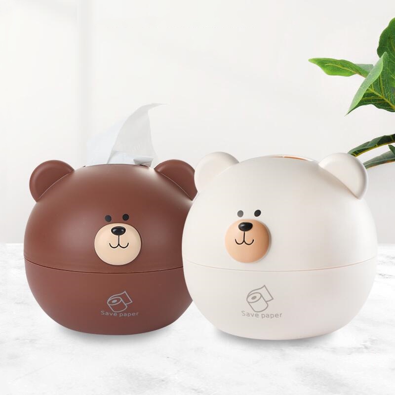 Kotak Tisu Unik Lucu Karakter Beruang Teddy Bear Grizzly Ice Bear Tissue Roll Box We Bare Bears