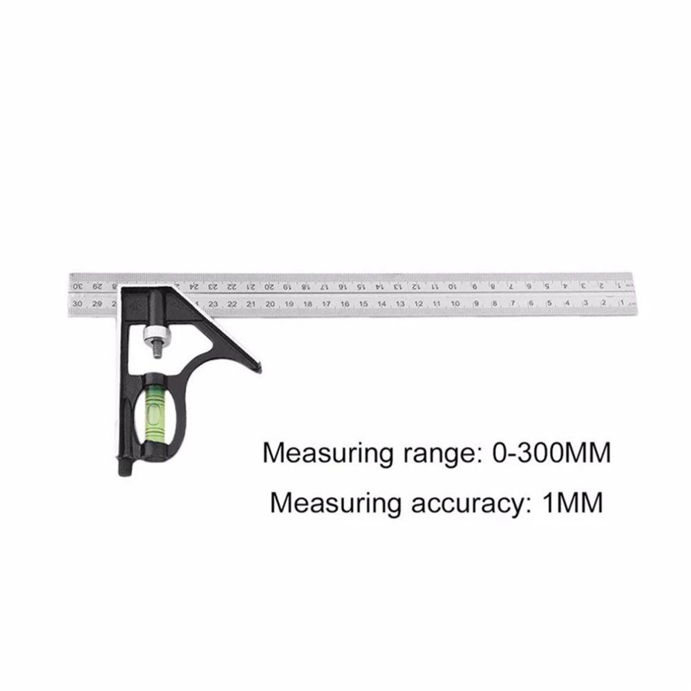 Solighter Angle Square 12 &quot;300mm Aluminium Penggaris Sudut Adjustable Tahan Lama