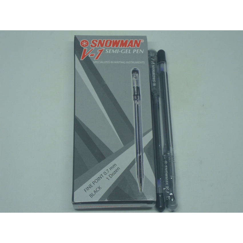 

BALLPOINT, BOLPEN, POLPEN, PULPEN V1 SNOWMAN HITAM (ecer/satuan)