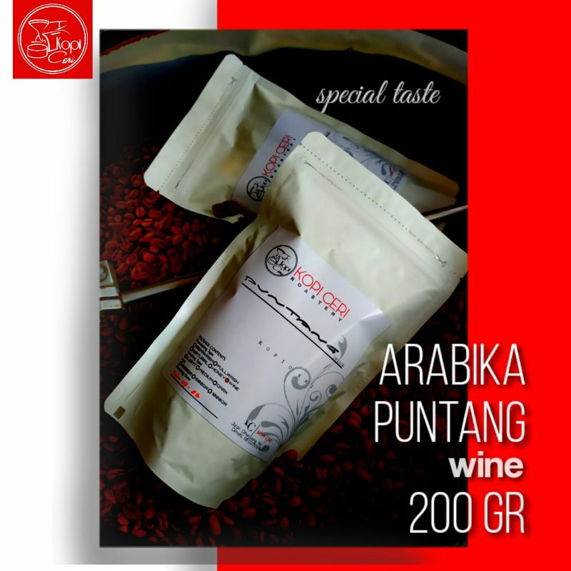

Kopi Arabika Puntang, Wine Process, Roasted Beans 200Gr