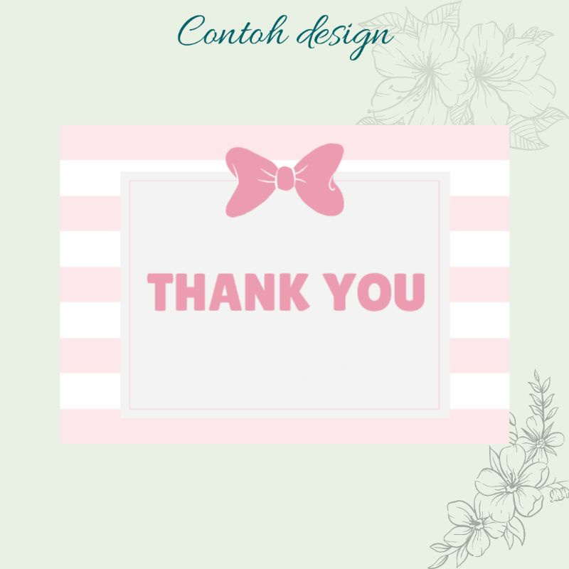 Thank You Card | Cetak thank you card custom | cetak thank you card murah