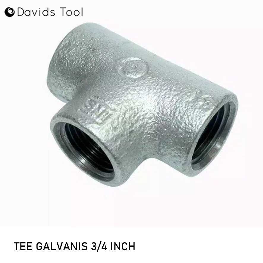 Sambungan Pipa Tee T Besi Galvanis 3/4 Inch