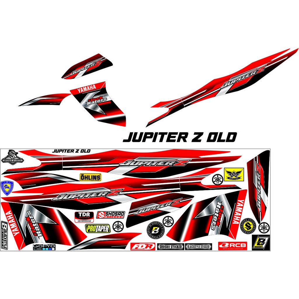 STRIPING MOTOR YAMAHA JUPITER OLD POLET STRIPING VARIASI MOTOR JUPITER Z LAMA / STIKER JUPITER Z KAR