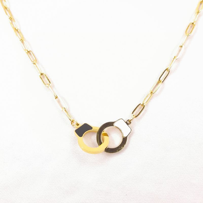 Kalung titanium borgol paperlina wanita