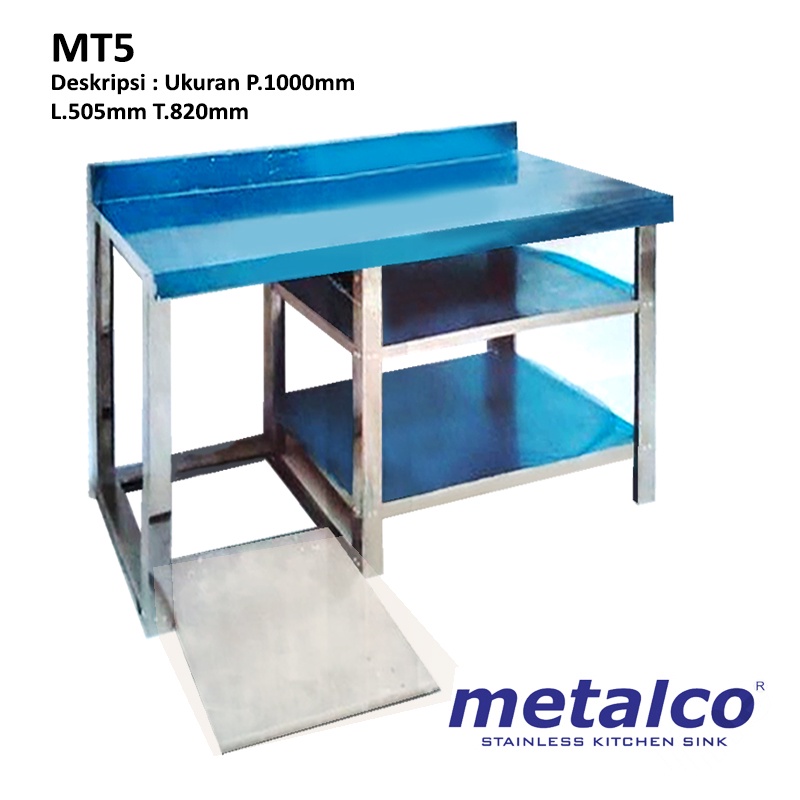 Meja Stainless Steel Metalco MT-TG,