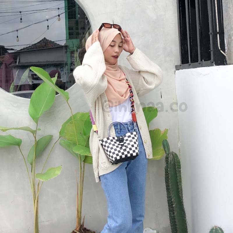 COLORBLOCK STRAP BAG MACRAME // TAS ANYAM // TAS JALI