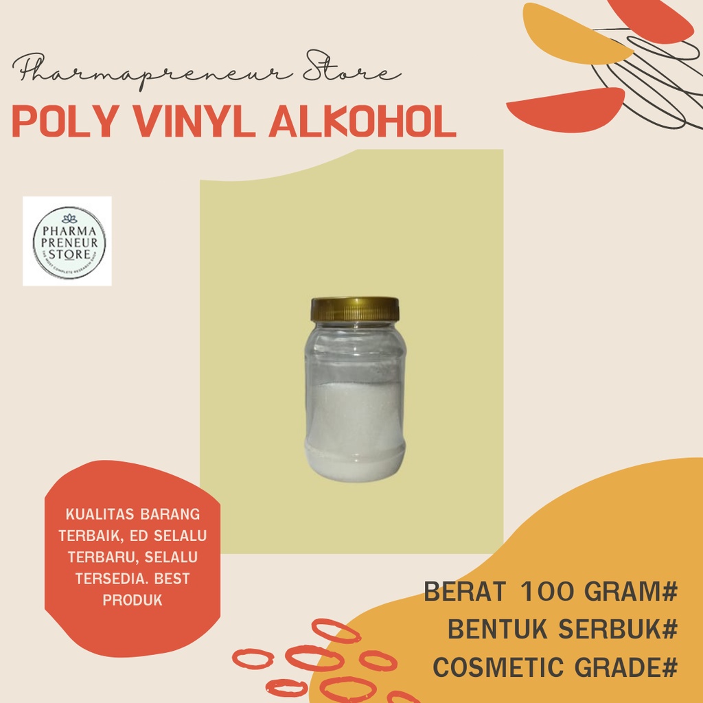 PVA Polyvinyl Alkohol Cosmetic Grade Best Quality 100 Gram