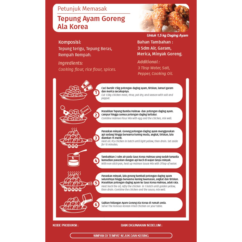 

Tepung Ayam Korea Kemasan 1 Kg
